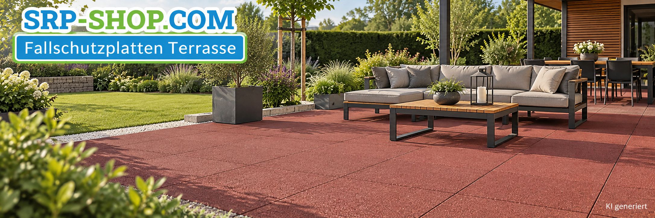 Fallschutzplatten für die Terrasse aus Gummigranulat